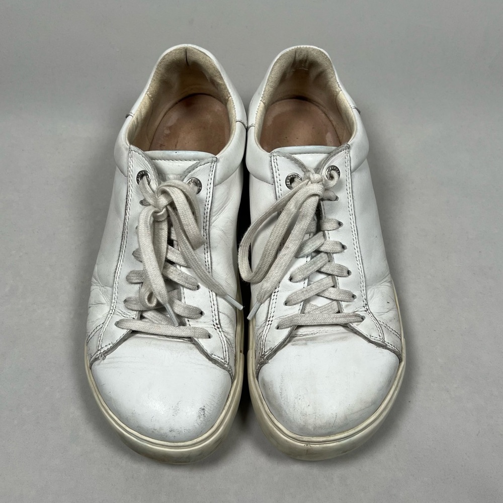 Birkenstock Sneakers Bend Low Women’s Size 10 White Leather Comfortable Shoes - Picture 2 of 12